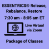 Package of live virtual ESSENTRICS® Release, Rebalance, Restore by Happiness of Everything - 7:30 am ET